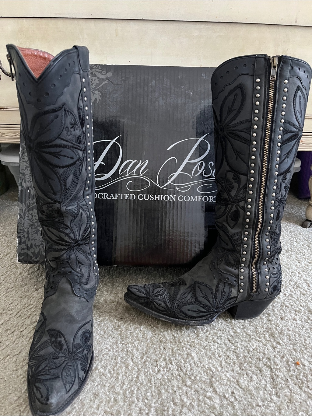 Dan Post Women’s Floral Embroidered Tall Western Boots